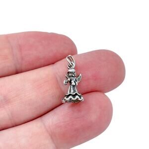 Musical Guardian Angel Charm | Vintage Sterling Silver 925 Jewelry